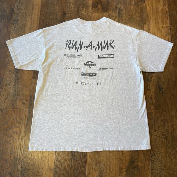 Vintage 1999 Run A Muk Fistival T-Shirt Mukilteo Lighthouse Hanes Comfort T XL - Picture 2 of 5